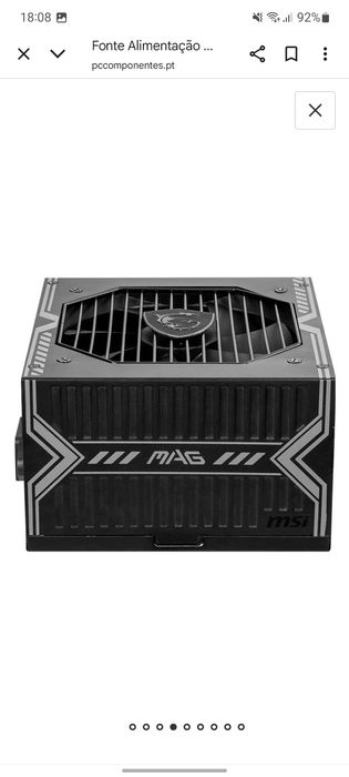 Fonte Alimentação MSI MAG A650BN 650W 80 Plus Bronze