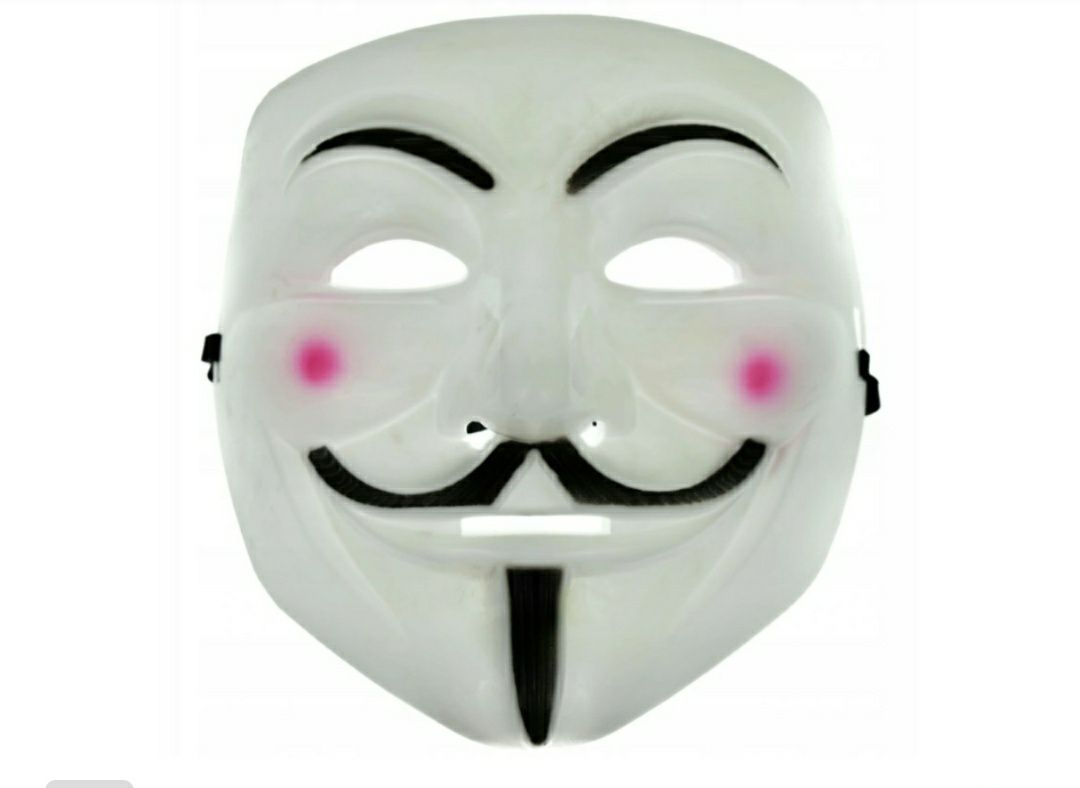 Maska Anonymous V jak Vendetta hakerska karnawał Halloween kostium