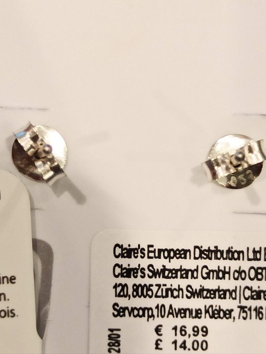 Brincos em prata de lei melancias claire's NOVOS