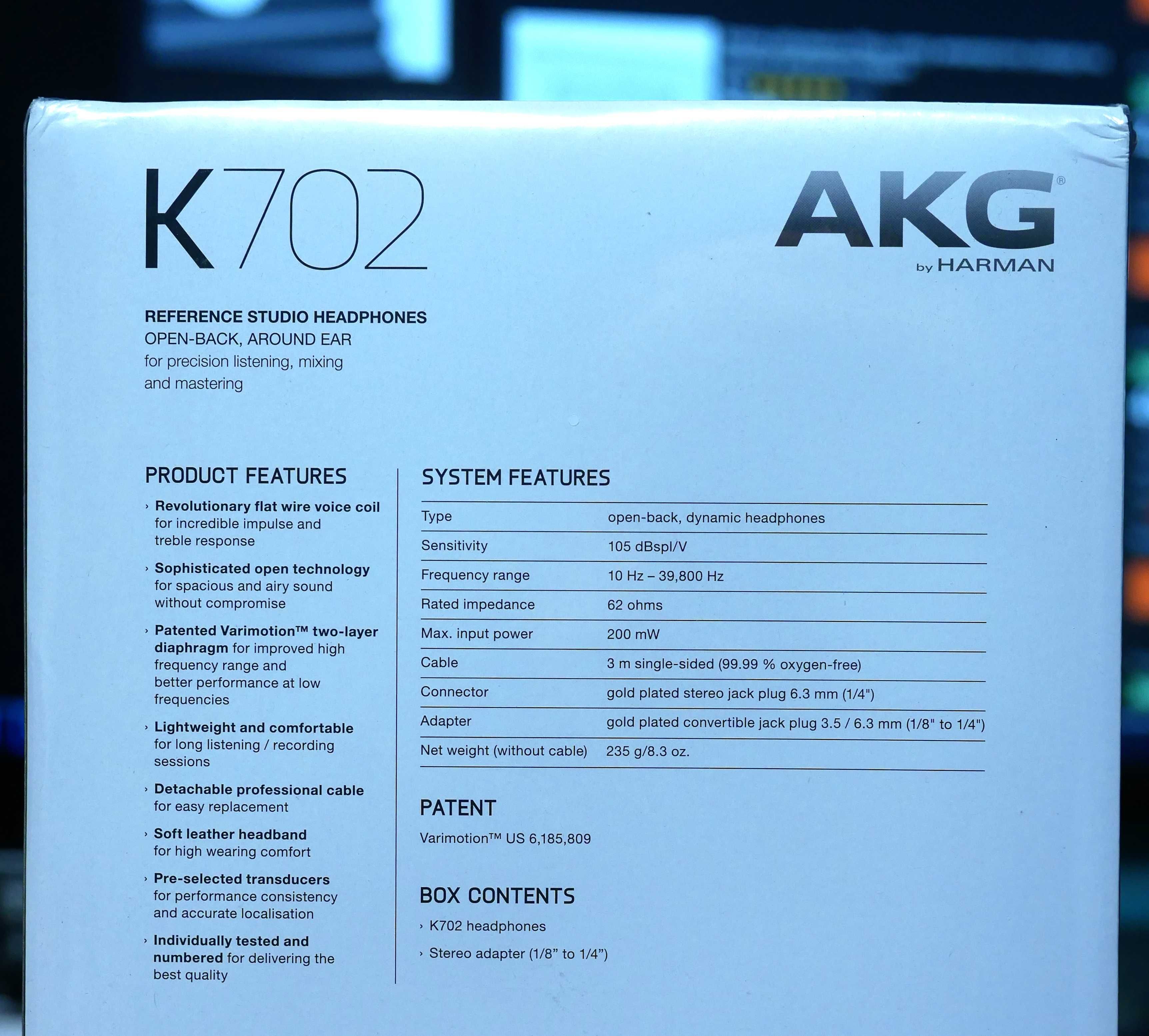 Słuchawki AKG PRO K702 NOWE (folia)