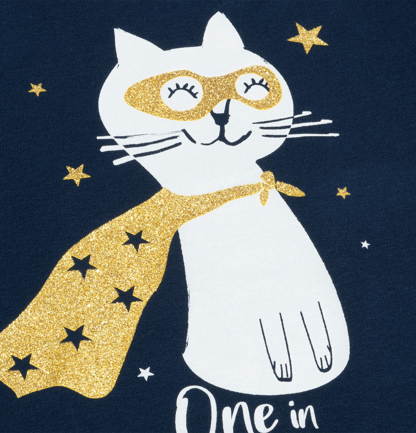 Piżama piżamka dziewczęca bawełniana 128 długi rękaw kot Endo