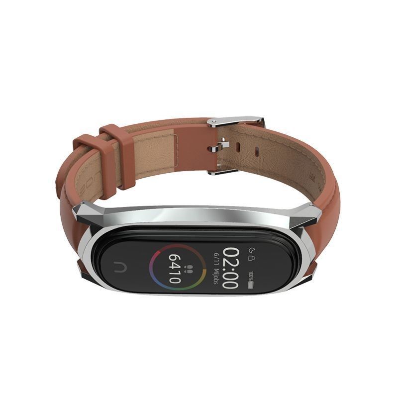 Pasek Skórzany Herms Do Xiaomi Mi Band 5 / 6 Brown