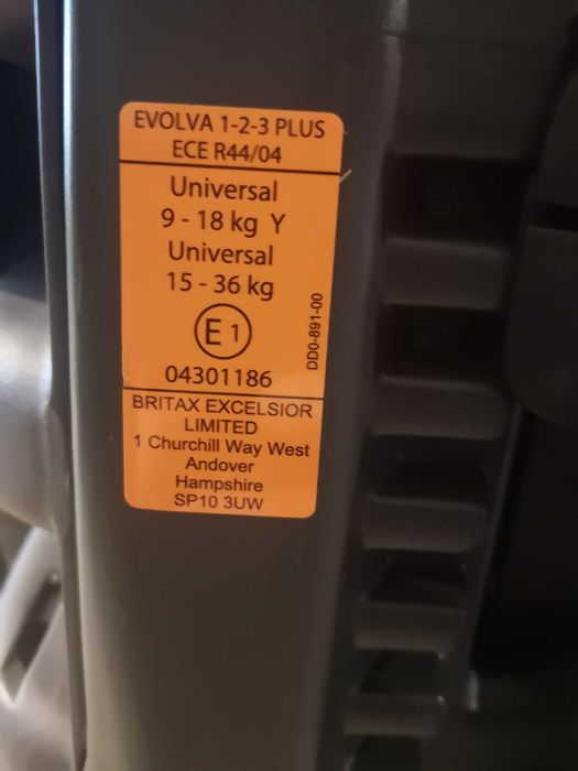 Fotelik dziecięcy Britax Romer Evolva 1-2-3 plus, stan bdb