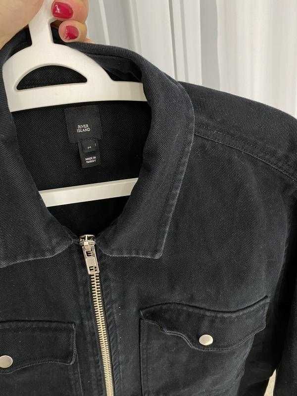Плотная джинсовая куртка рубашка River Island
