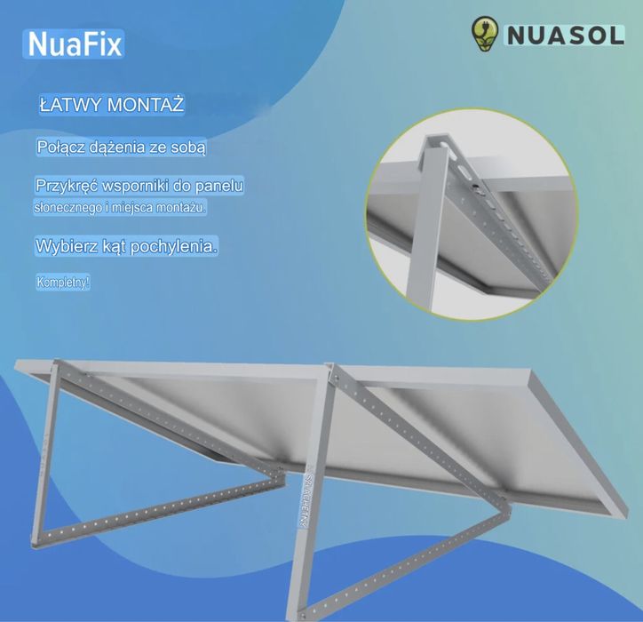 NuaSol wspornik panelu słonecznego (PV, solar, balkon, elektrownia)