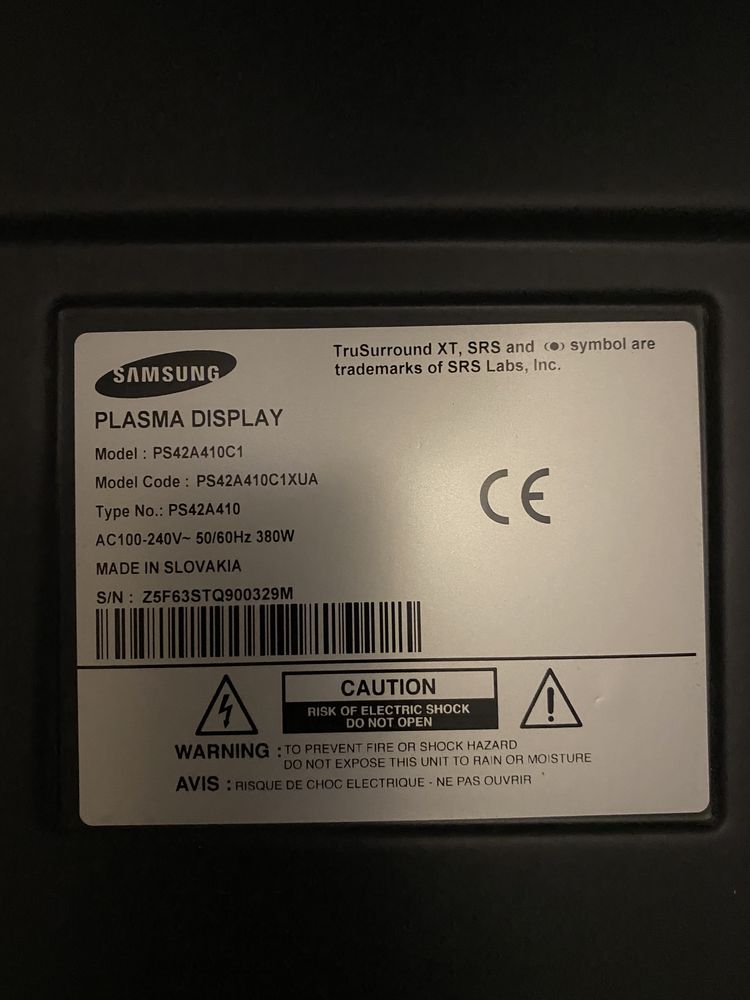 Samsung PS42A410C1 диагональ 42