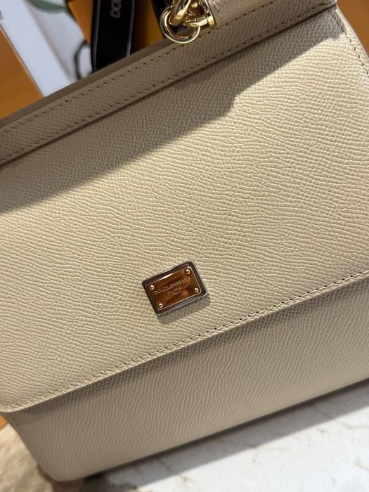 Сумка D&G Dolce & Gabbana Sicily люкс 1:1 | бежева, золота, синя