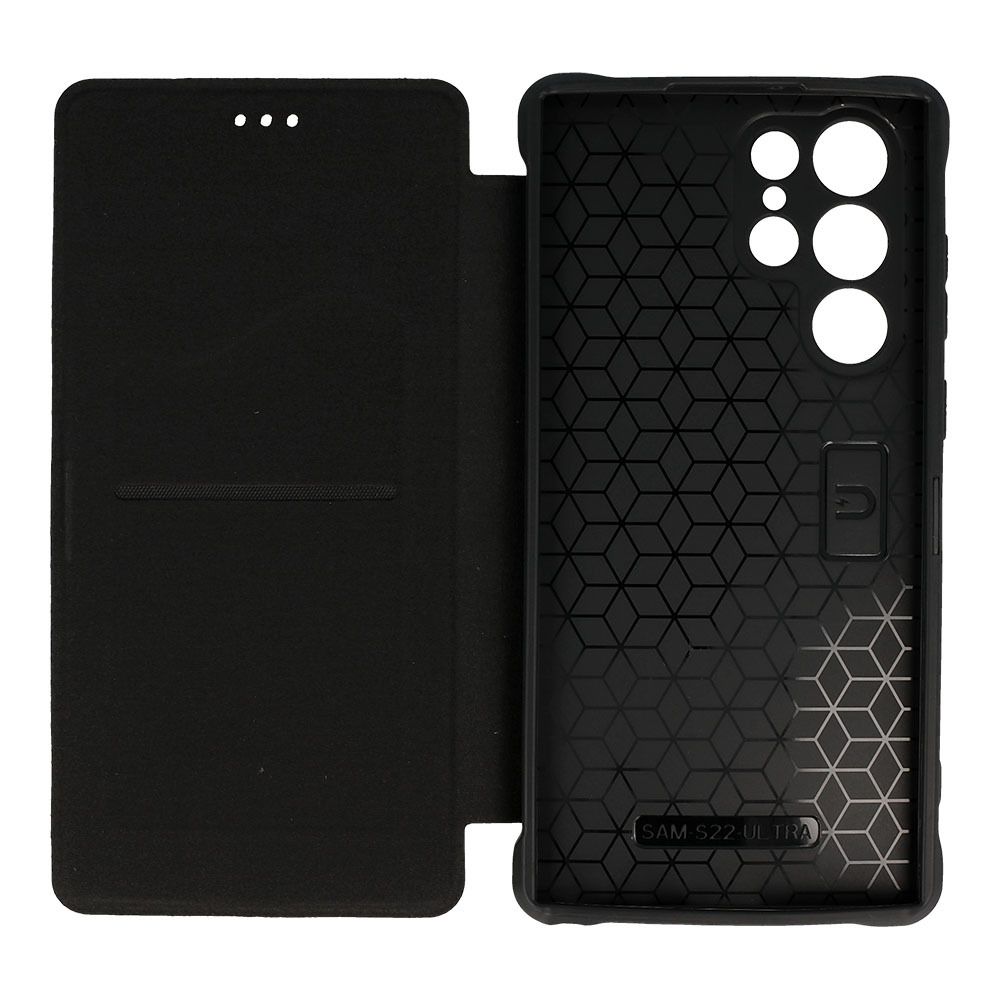 Kabura Razor Leather Book Do Samsung Galaxy S22 Ultra Czarna