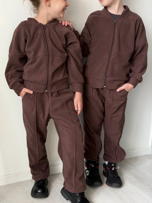 Костюм флісовий дитячий на блискавці без капюшону різні кольори