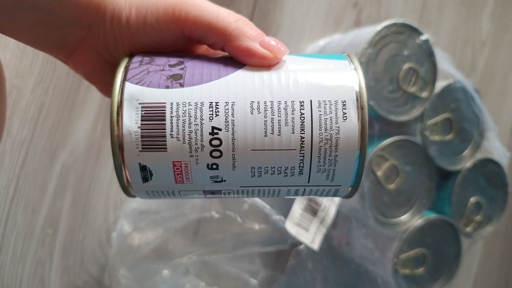 Mokra karma dla kota KOEMA wołowina z jagnięciną 6x 400g