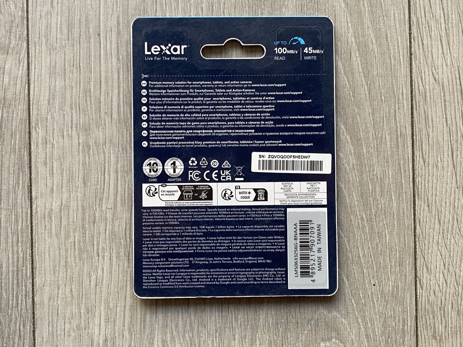 Nowa Karta Pamięci Lexar MicroSDXC 256gb Okazja
