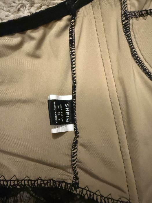 Gorset koronkowy Shein cielisty M