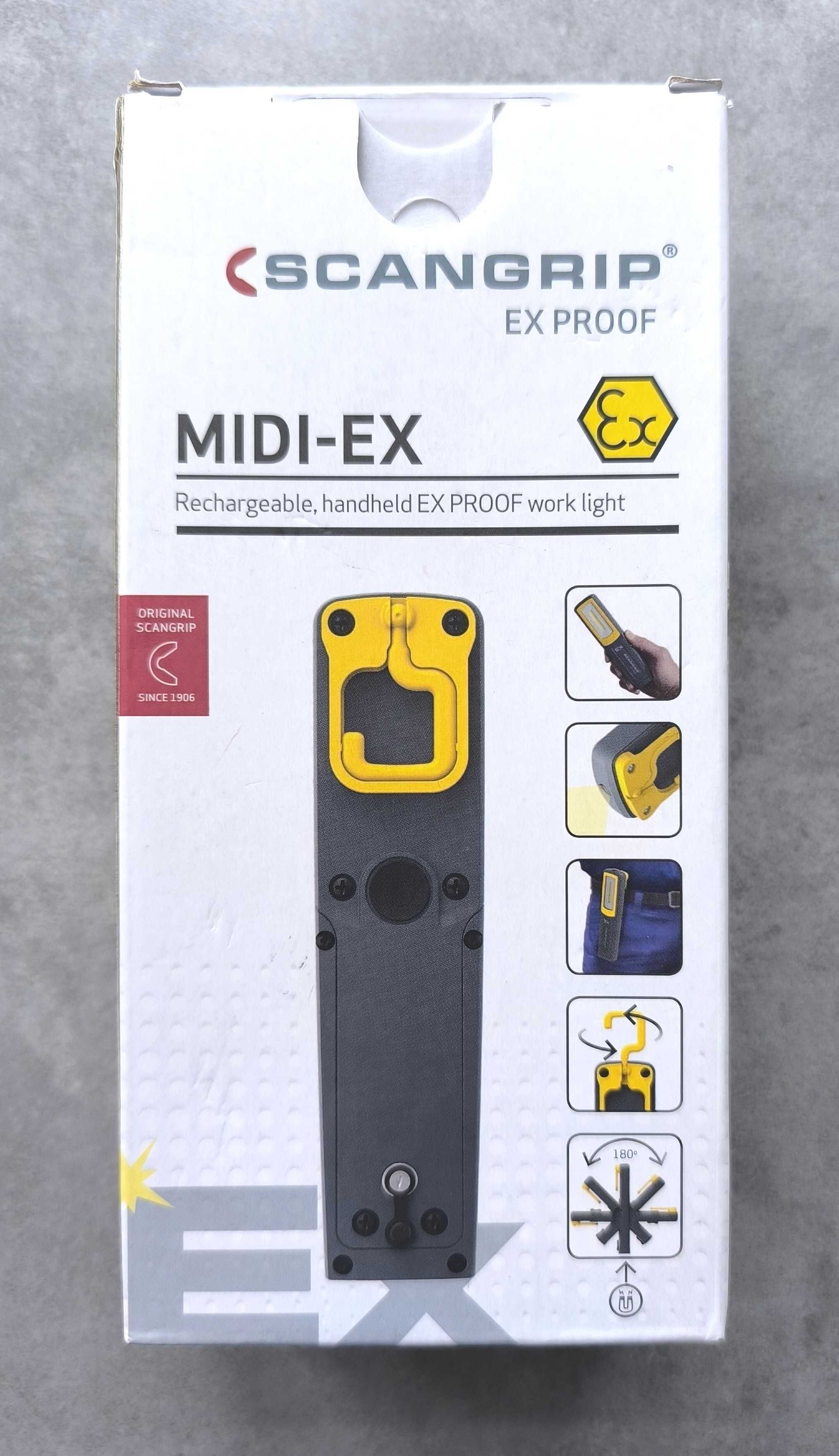 Akumulatorowa ręczna lampa SCANGRIP MIDI-EX