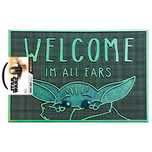 Tapete Star Wars Mandalorian Baby Yoda "Welcome I'm All Ears"