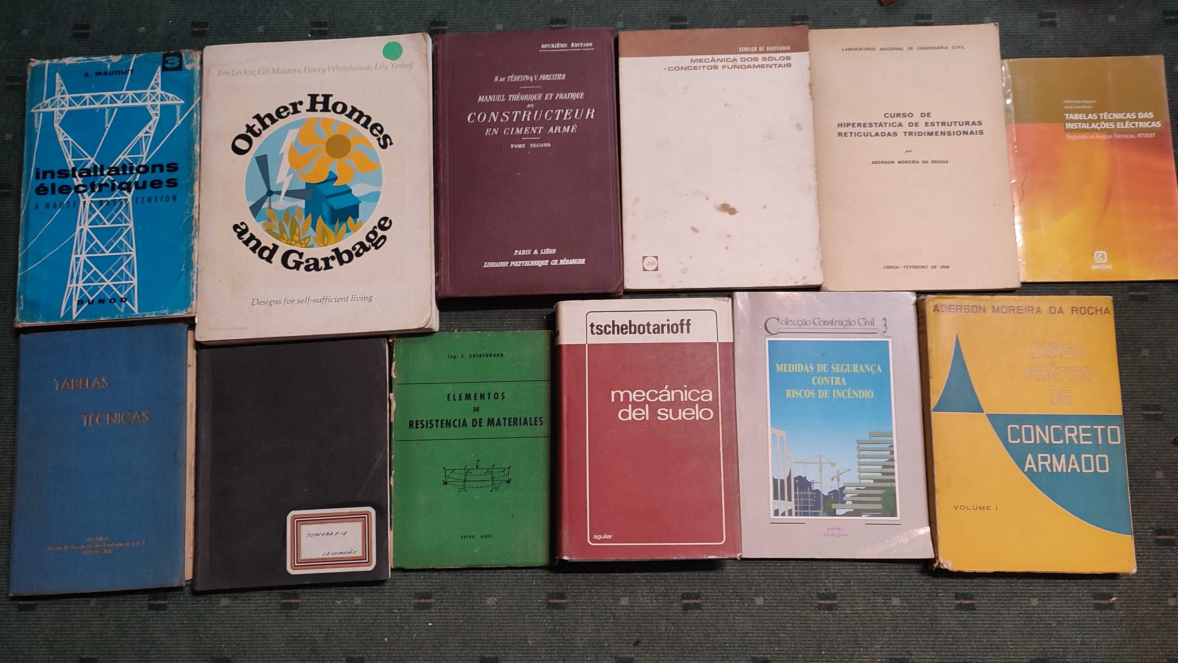 Lote Livros Técnicos de Construção Civil e Obras - Cada 5 €