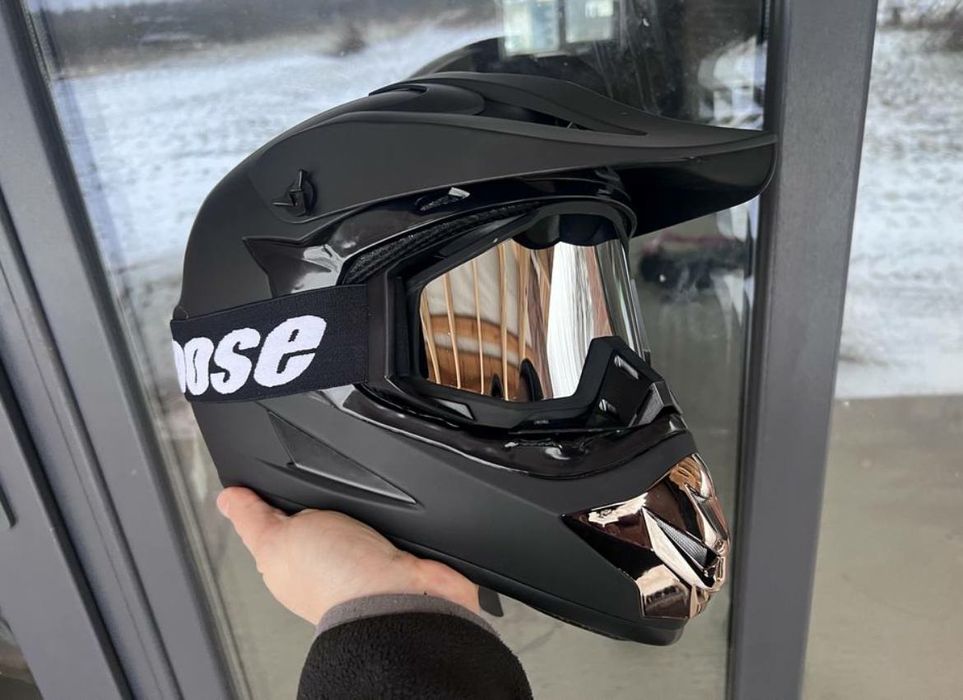 Мотошолом, шлем для мотоцикла, мотоекіп, шолом, кроссовий, кросовий