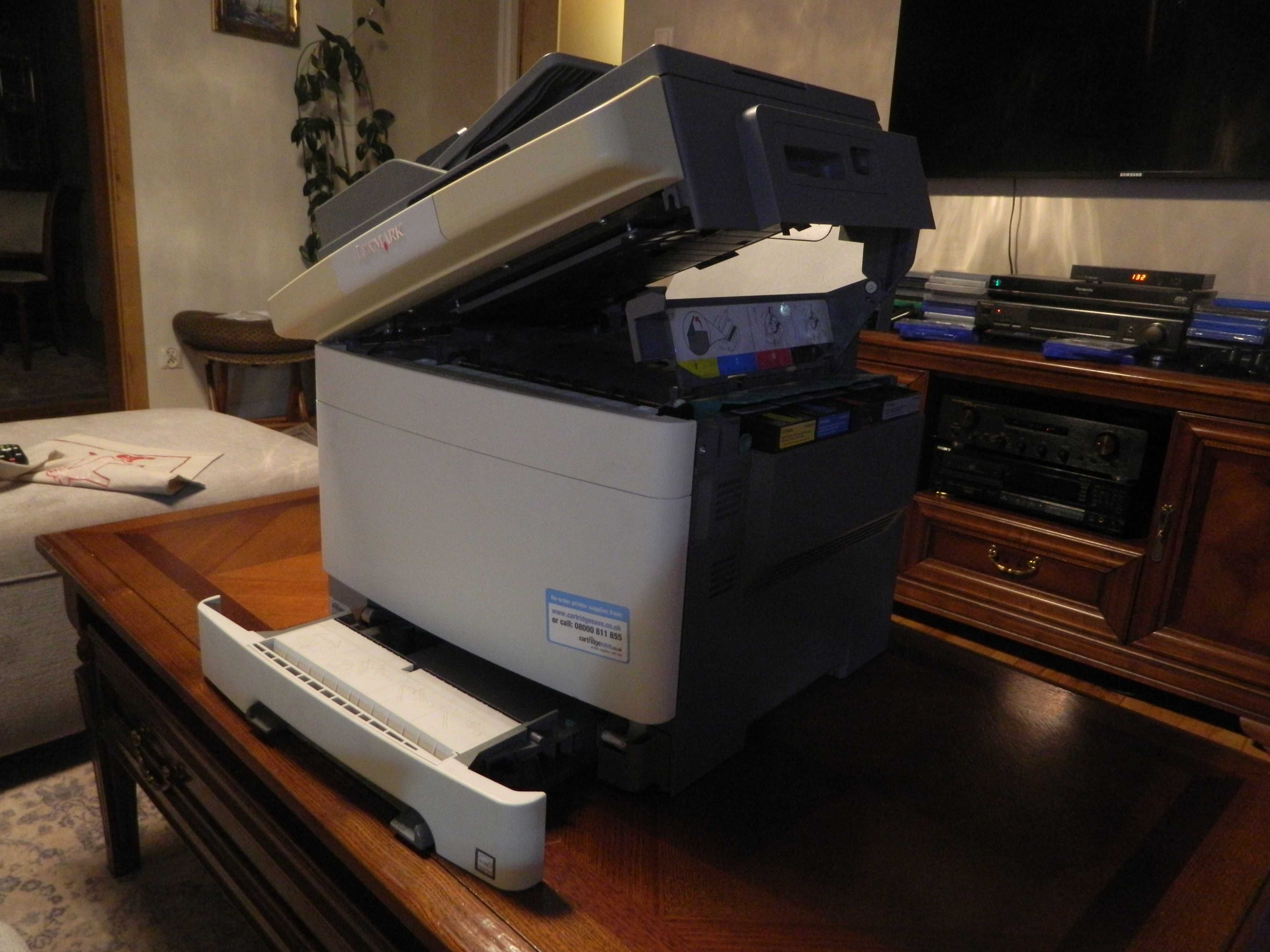 Drukarka Lexmark X543 z tuszami