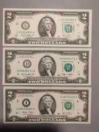 США 2 доллара 2003, 2009, 2013 стан unc