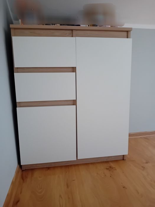 Komoda biały-sonoma 80x100x40