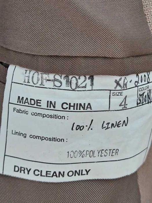 beżowa len lniana marynarka komunia święta elegancka Superior 4 lata