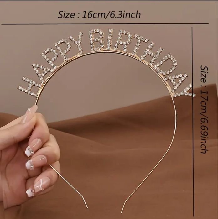 Обруч з написом «Happy Birthday”