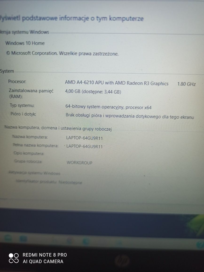 Laptop Pavilion Notebook blue Model 15-ab152no