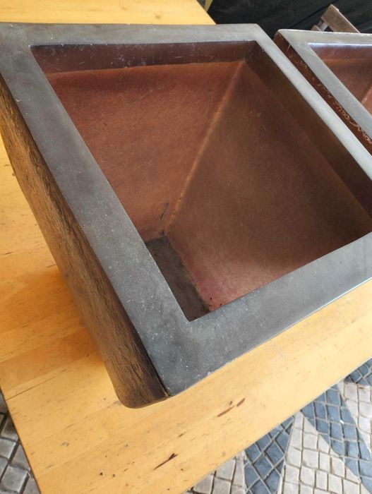 2 Vasos Fibra 40 x 40cm