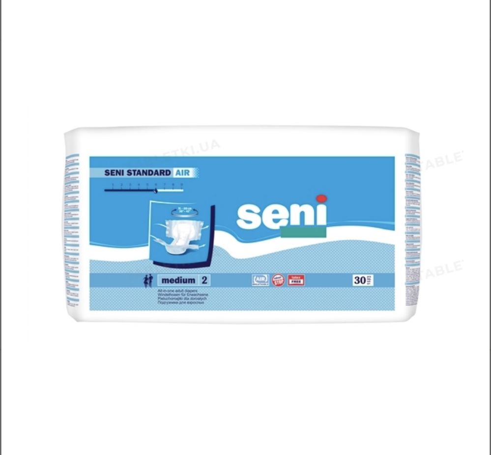 Подгузники/памперсы для взрослых Seni Standart Air, 30 штук, размер М