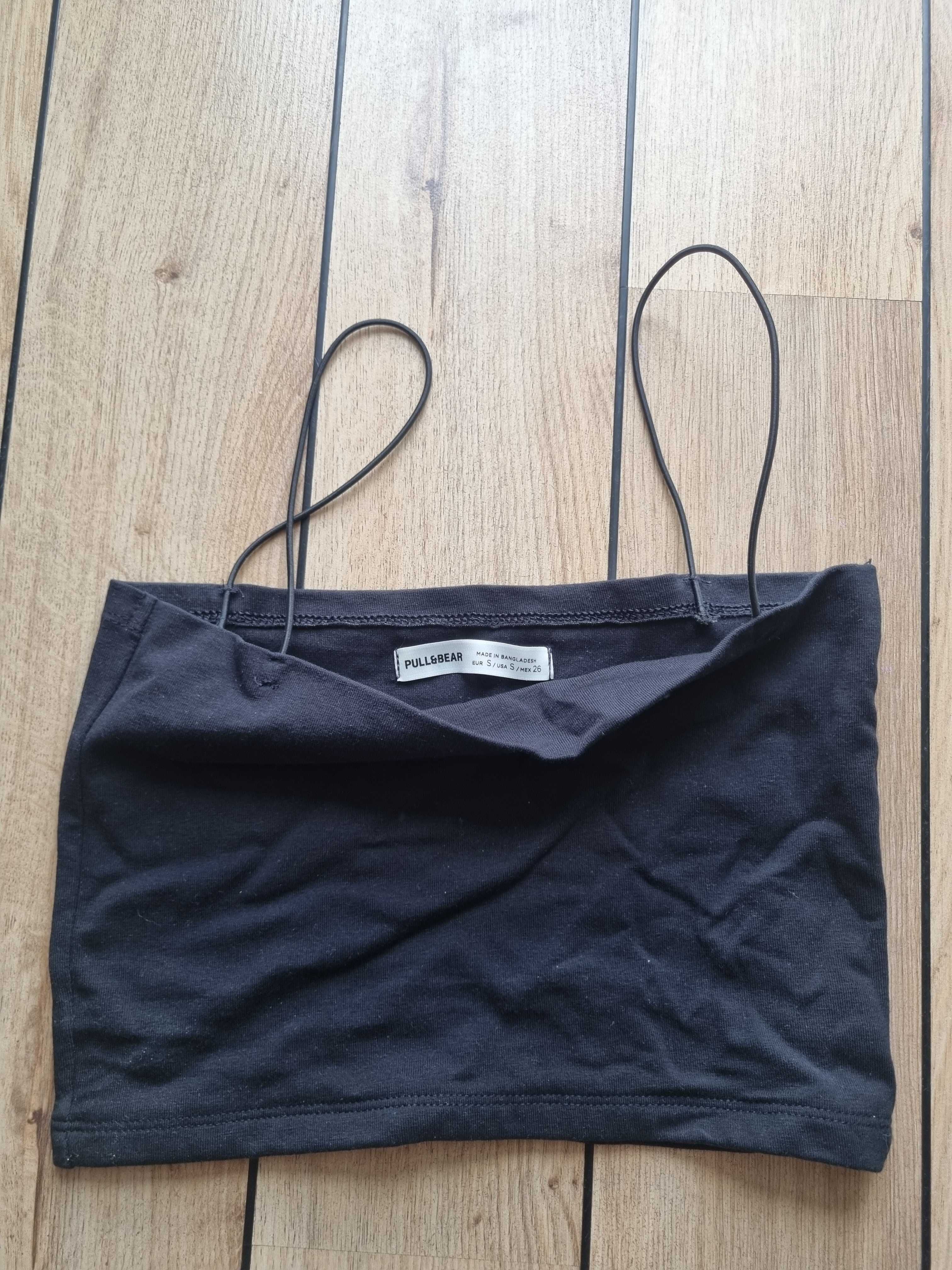 Новий базовий чорний топ Pull & Bear з бавовни XS-S 34-36 розмір