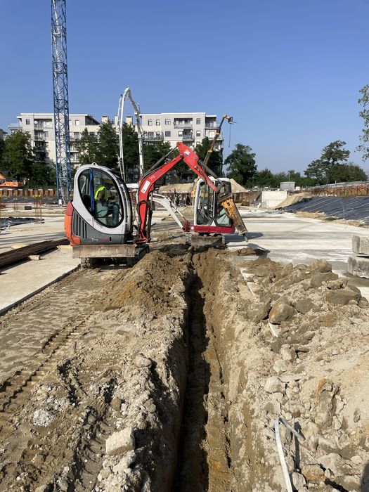 Wynajem koparki, minikoparki, usługi prace ziemne