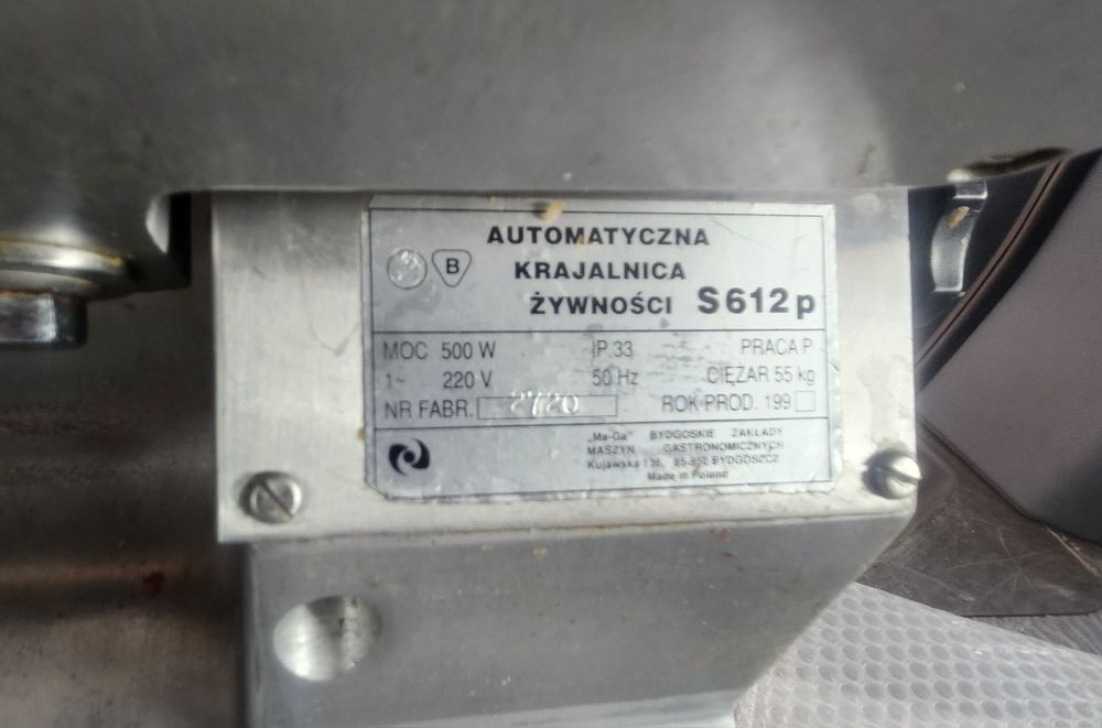 Krajalnica ma-ga 612 p duża, pólautomat