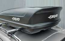 Ogromny box dachowy bagażnik FARAD Koral 630 ABS 90kg 210x90x42 dual