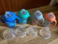 Новый поильник непроливайка Nuby силиконовый носик ручки 4-12