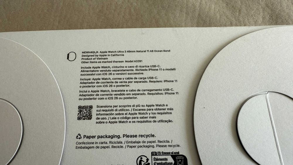 Vendo troco Apple Watch Ultra 3 49mm NOVO/SELADO C/Fatura e Garantia