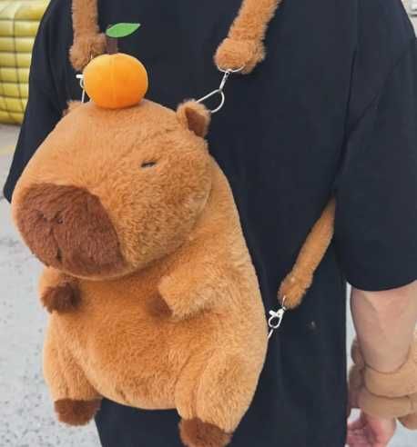 Капібара, Capybara.  М'який рюкзак-трансфомер. "Я мандарин". ЯКІСТЬ.