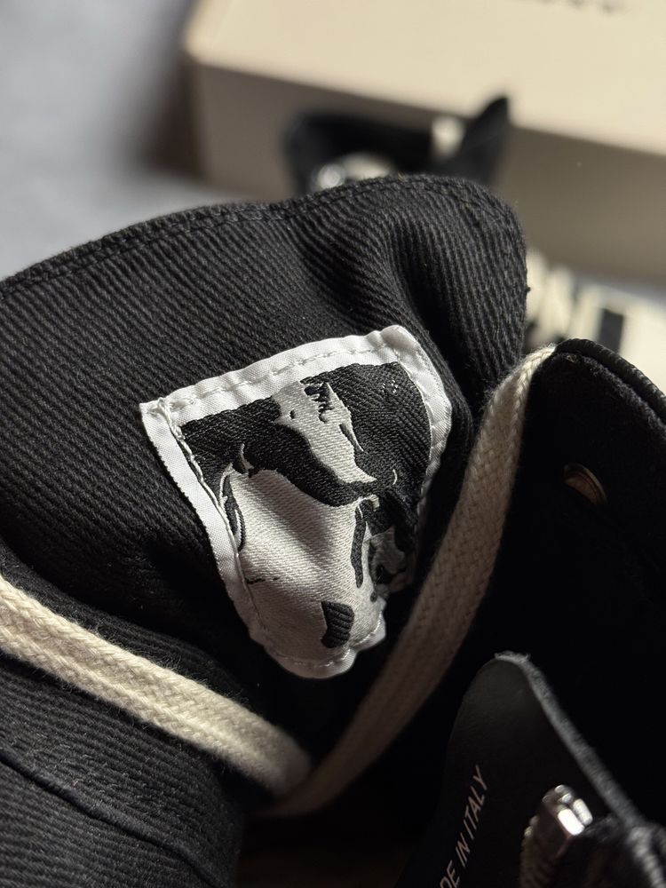 ( 37-46 ) Кеди високі Rick Owens DRKSHDW High Top Black/Milk