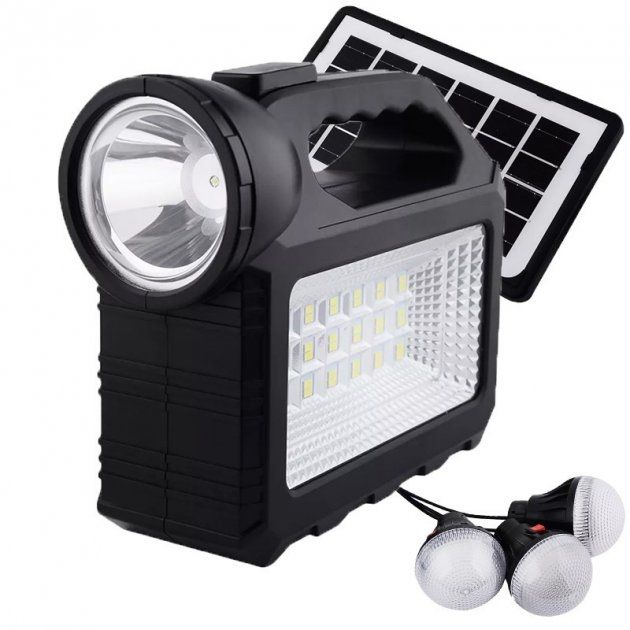 Багатофункціональний Led ліхтар Gdtimes GD-101 із сонячною панелю