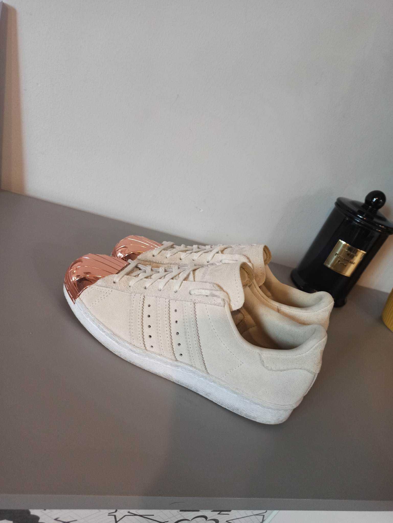 Adidas Superstar r 37  1/3 zamsz metal toe