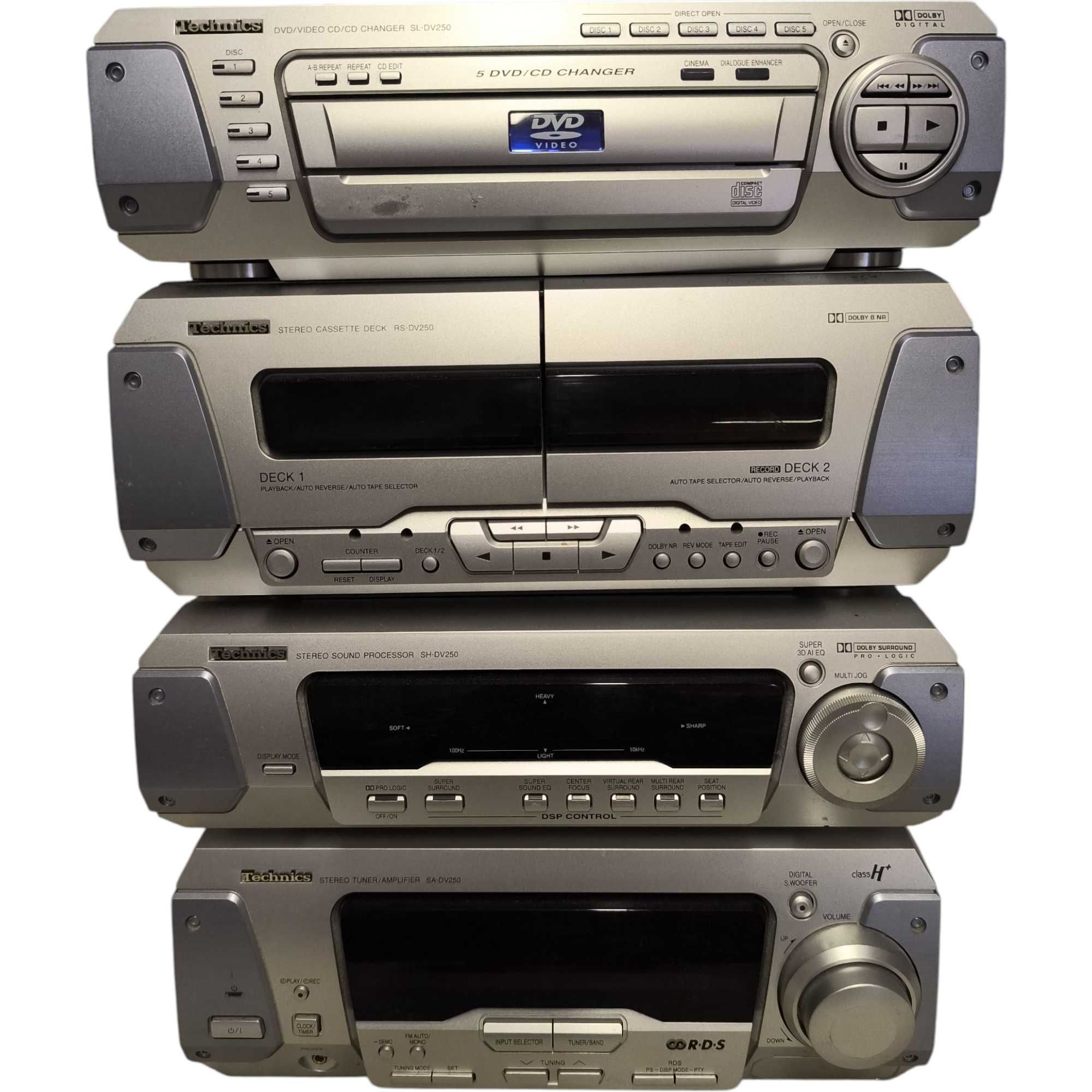 Japońska 4 elementowa wieża Technics SA-DV250 SH RS SL-DV250 DVD