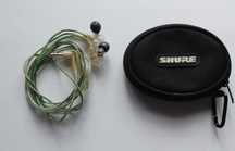 Shure SE-215 oryginalne przezroczyste dokanałowe IEM