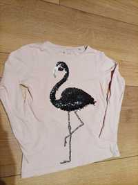 Bluzeczka różowa z flamingiem cekiny rozm.122