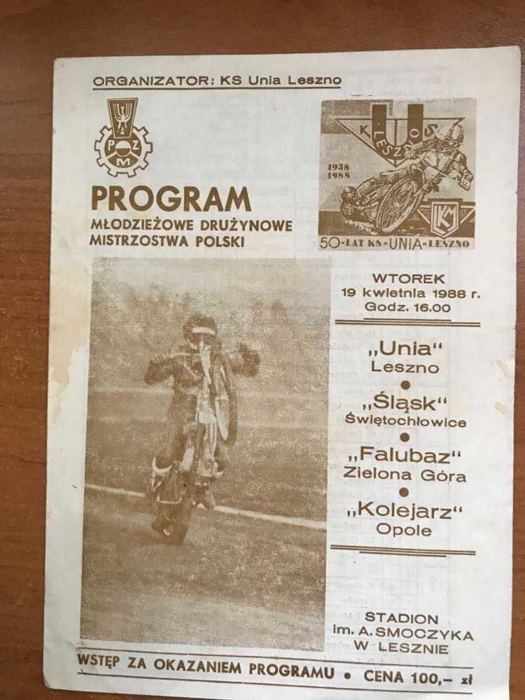 Program żużlowy MDMP [Leszno, 1988r.]