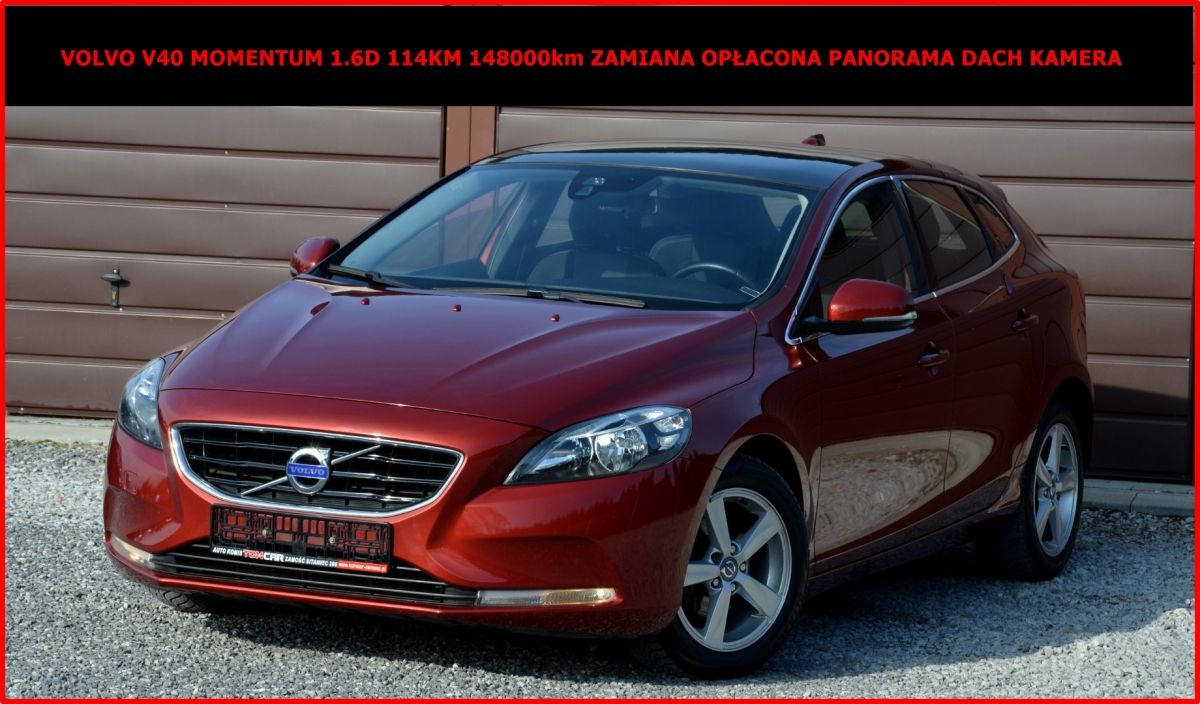 Volvo V40 Momentum 1.6D 114KM 148tys km Kamera Panorama