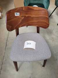 OLX-ZZ265 - Drewniane krzesło, welurowe siedzisko