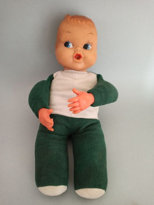 Stara lalka zabawka bobas dziecko vintage PRL szmacianka