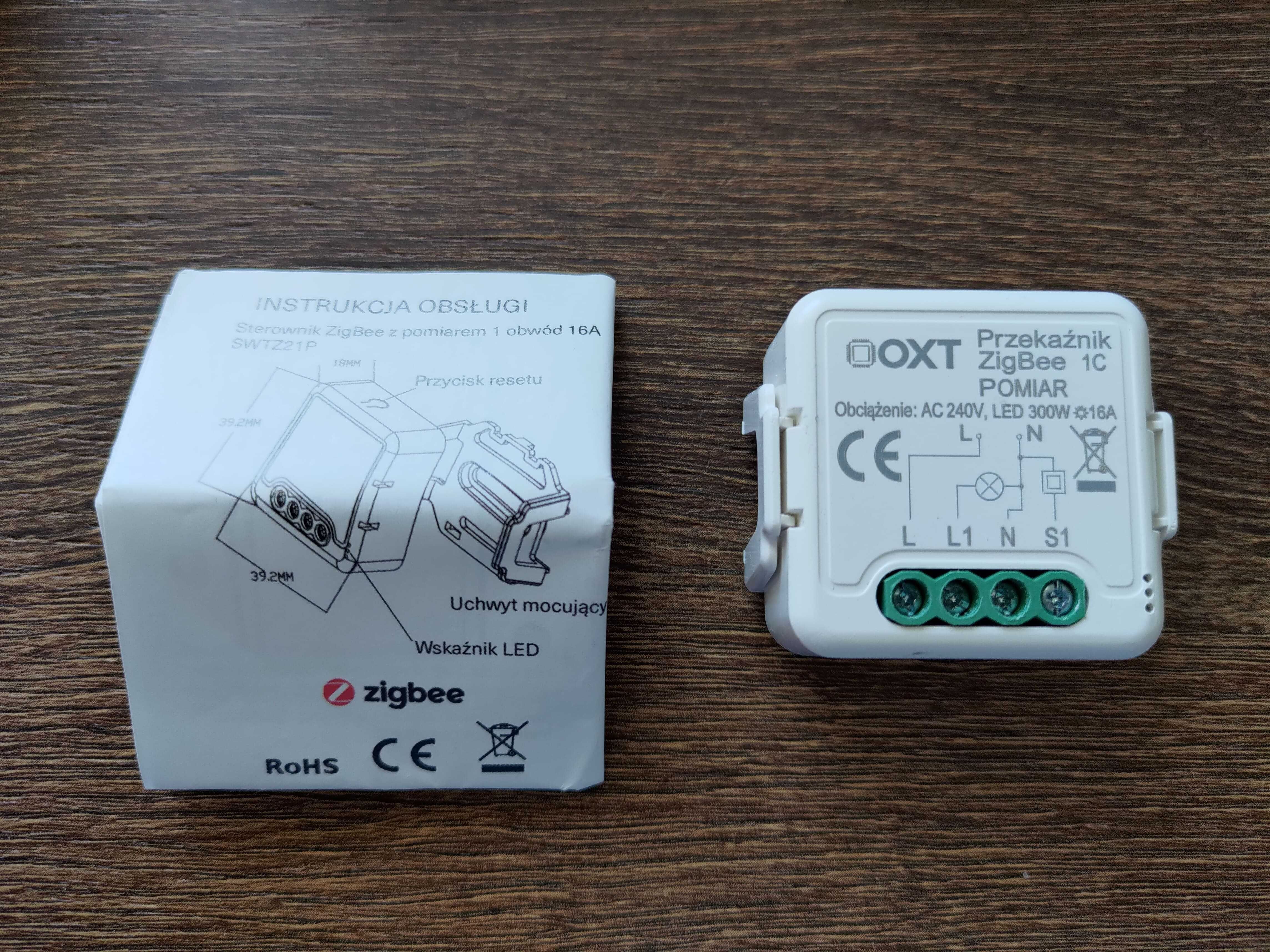 Przełącznik włącznik przekaźnik OXT 16A ZigBee TUYA SWTZ21P