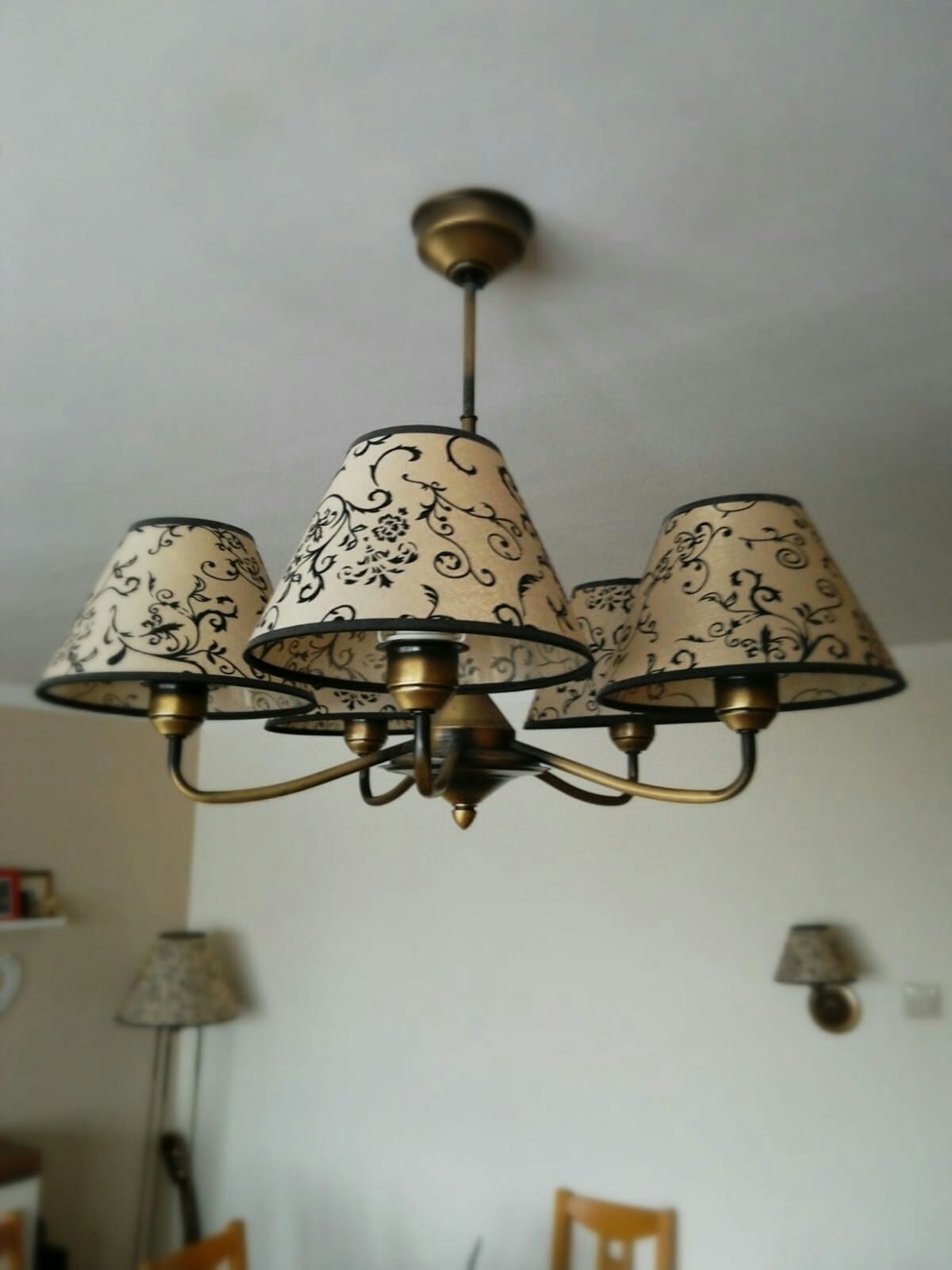 Komplet Lemir Aluna zestaw żyrandol lampa kinkiet Retro Vintage