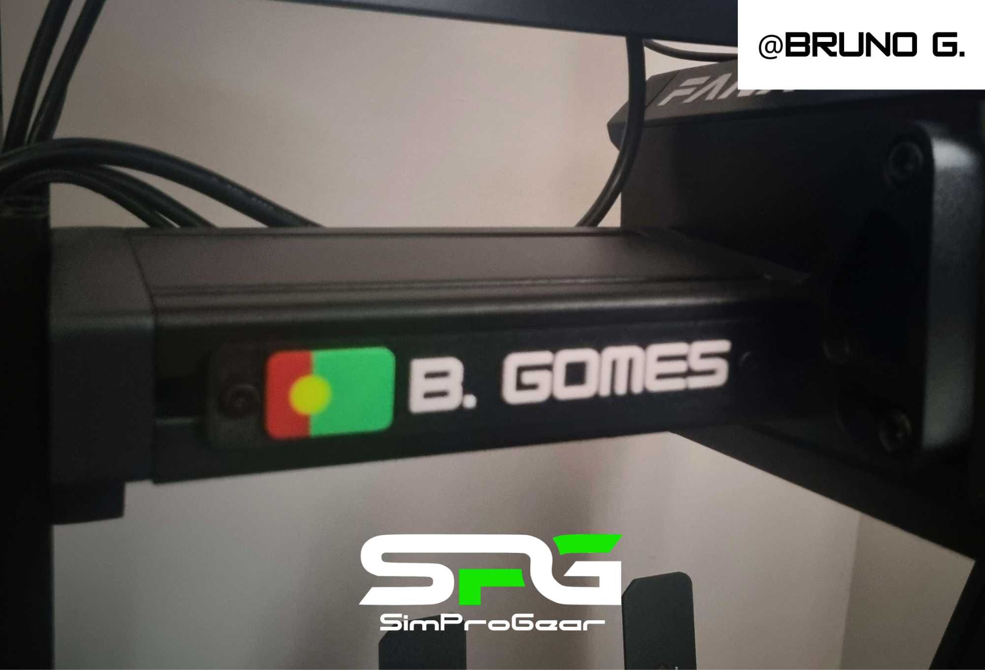 Placa com nome - Personalizado para simrig - simracing