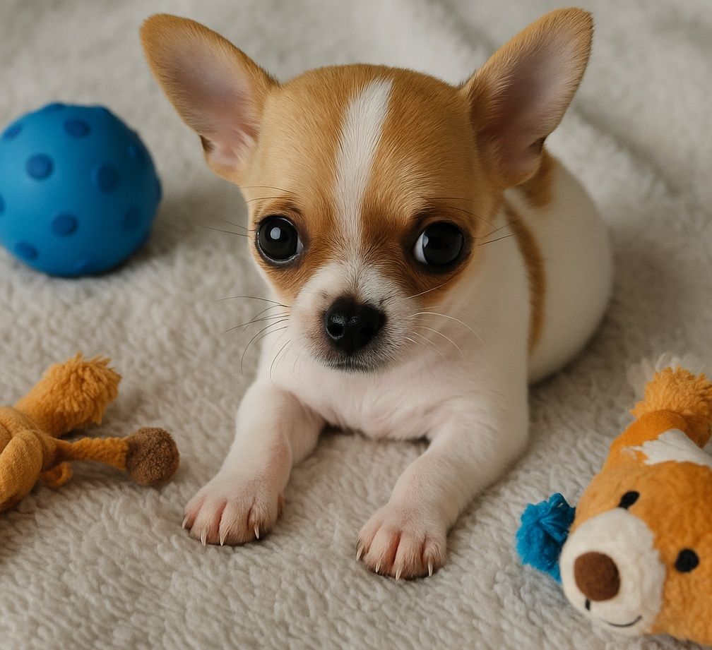 Chihuahua piesek wychowany przez behawioryste