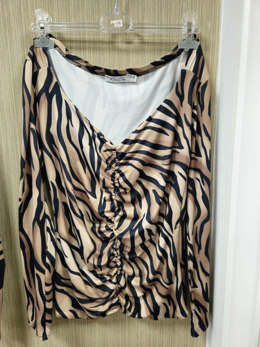 Bluzka Miss City r. L czarna, brąz dekolt !!!